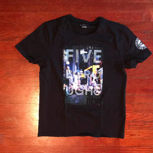 DKNY MEN's 5 BOROUGHS BLK T-SHIRT SIZE M